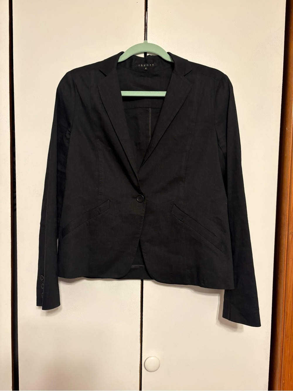 Theory Women's Black Single-Button Blazer